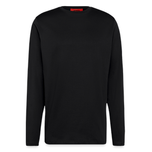 Organic Relaxed Longsleeve Shirt Made in EU - SOLID BLACK