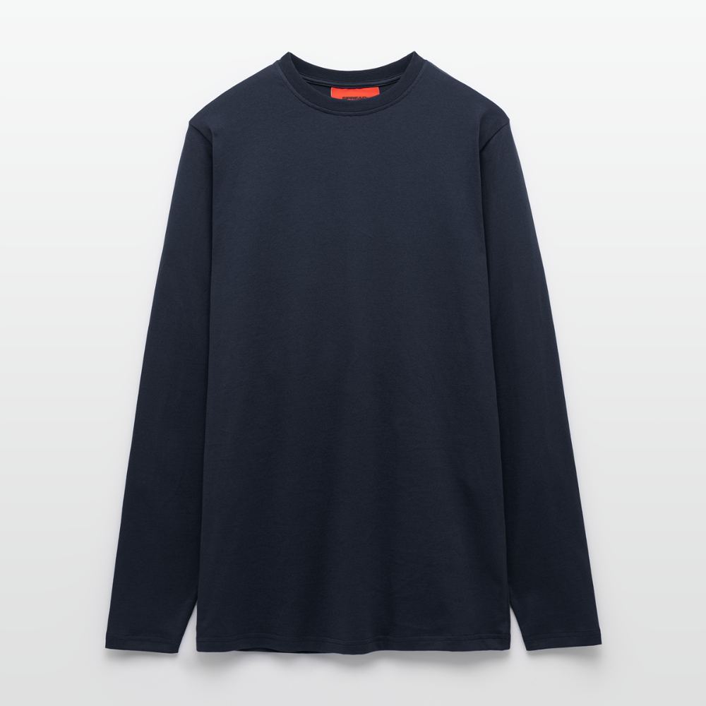 Organic Relaxed Longsleeve Shirt Made in EU - DARK NAVY