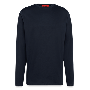 Organic Relaxed Longsleeve Shirt Made in EU - DARK NAVY