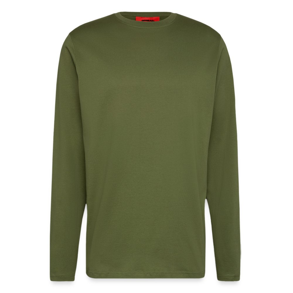 Organic Relaxed Longsleeve Shirt Made in EU - MOSS GREEN