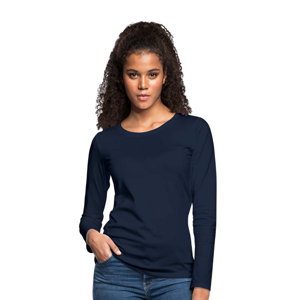 Women's Premium Longsleeve Shirt - navy