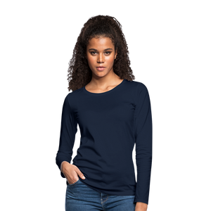 Women's Premium Longsleeve Shirt - navy