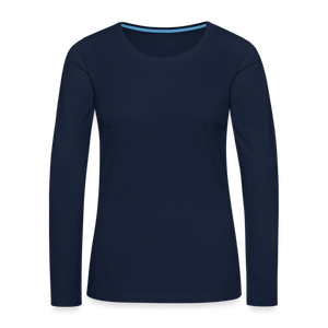 Women's Premium Longsleeve Shirt - navy