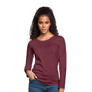 Women's Premium Longsleeve Shirt - heather burgundy