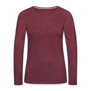 Women's Premium Longsleeve Shirt - heather burgundy