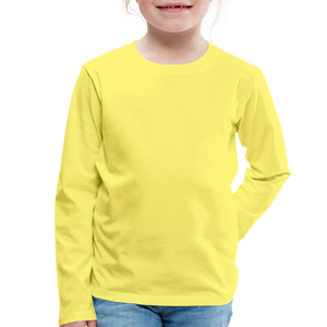 Kids' Premium Longsleeve Shirt - yellow