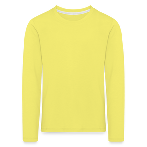 Kids' Premium Longsleeve Shirt - yellow