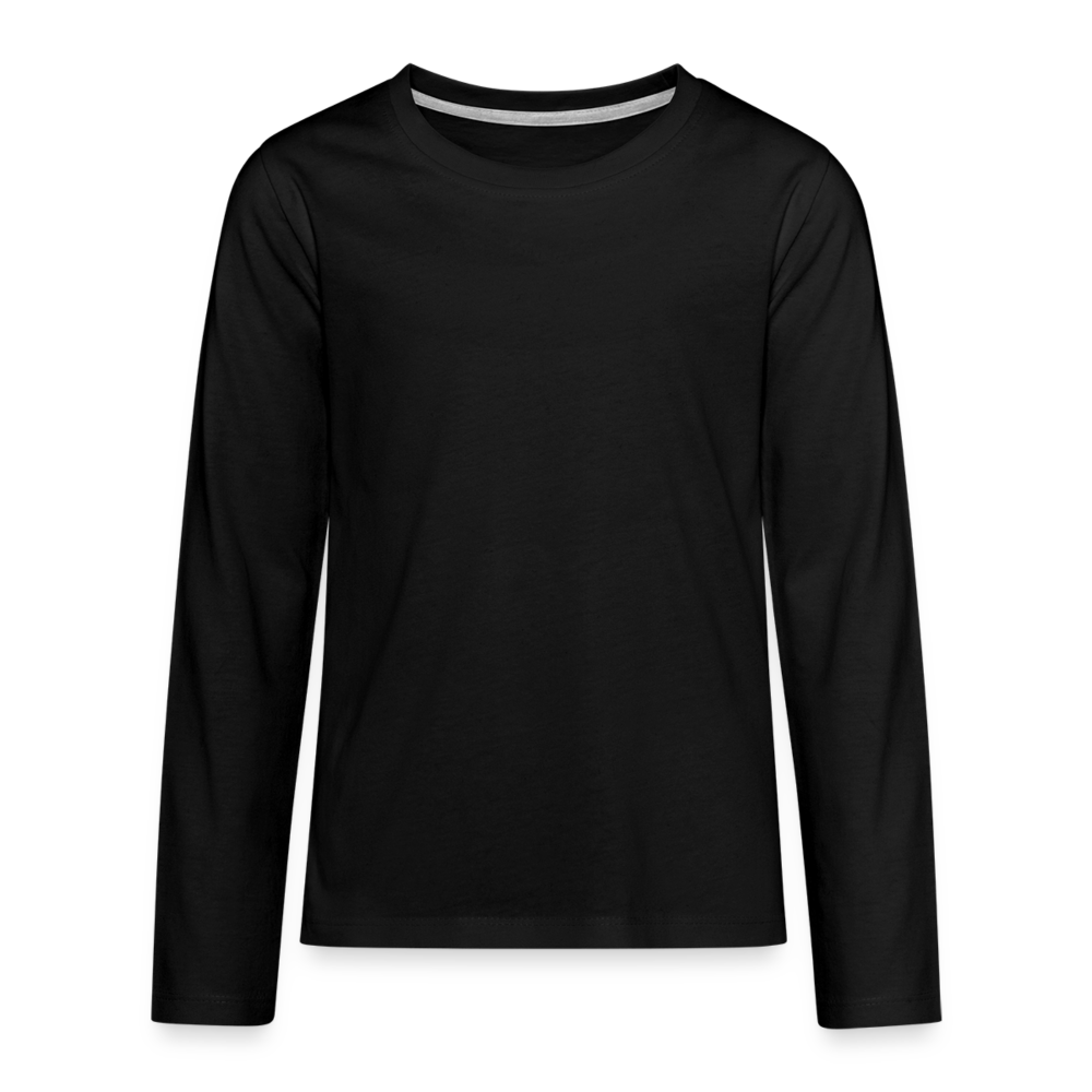 Teenagers' Premium Longsleeve Shirt - black