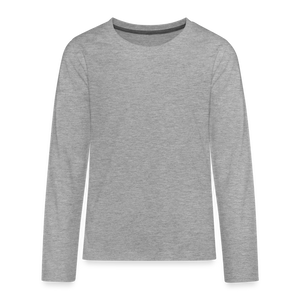 Teenagers' Premium Longsleeve Shirt - heather grey