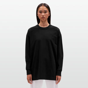 Heavyweight Oversized Organic Longsleeve Shirt Made in EU - SOLID BLACK