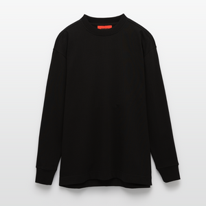 Heavyweight Oversized Organic Longsleeve Shirt Made in EU - SOLID BLACK