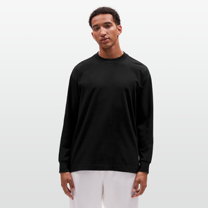 Heavyweight Oversized Organic Longsleeve Shirt Made in EU - SOLID BLACK