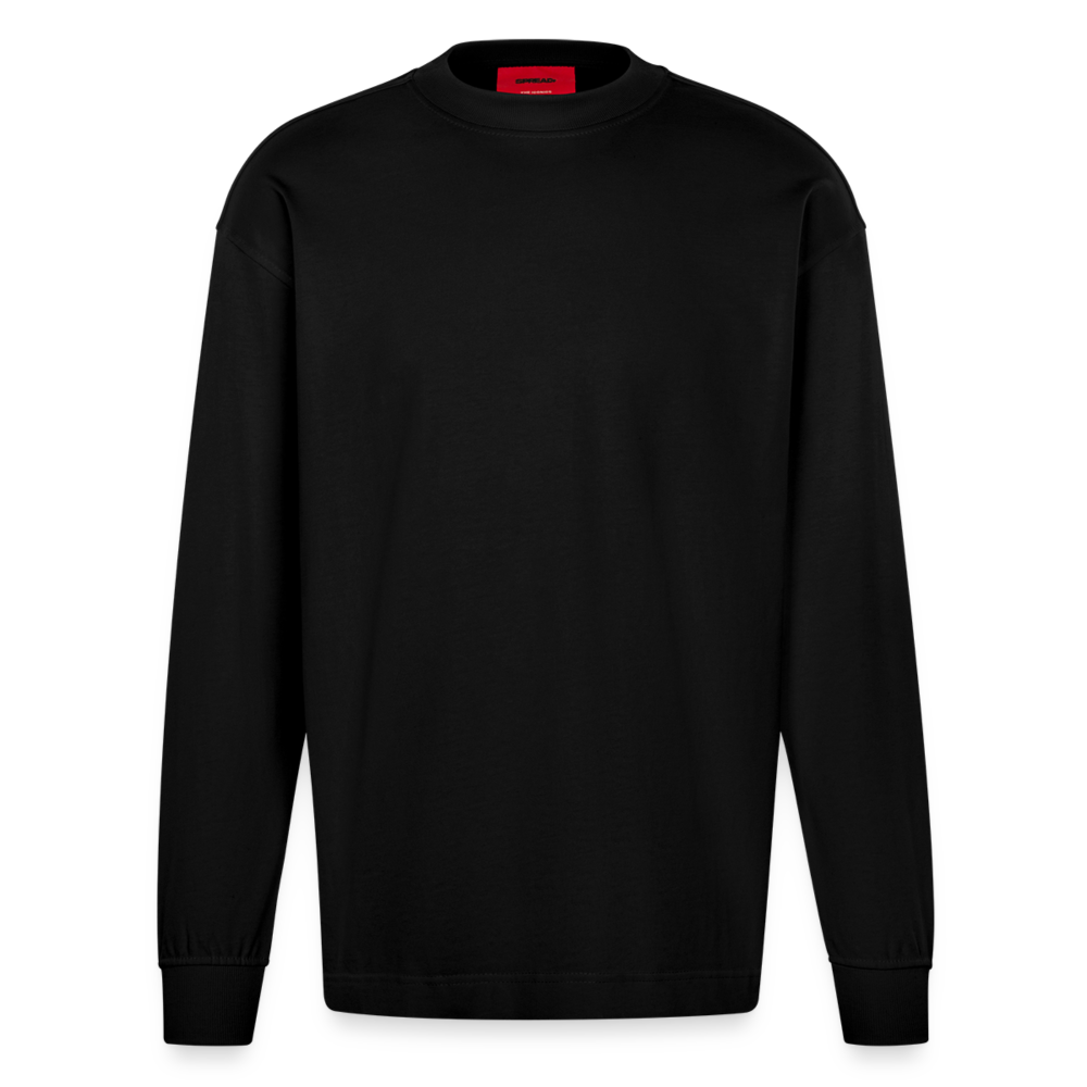 Heavyweight Oversized Organic Longsleeve Shirt Made in EU - SOLID BLACK