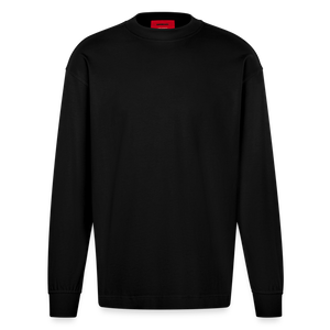 Heavyweight Oversized Organic Longsleeve Shirt Made in EU - SOLID BLACK