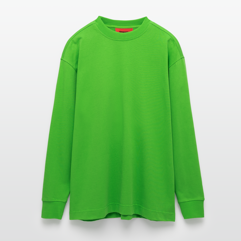 Heavyweight Oversized Organic Longsleeve Shirt Made in EU - Apple Neon