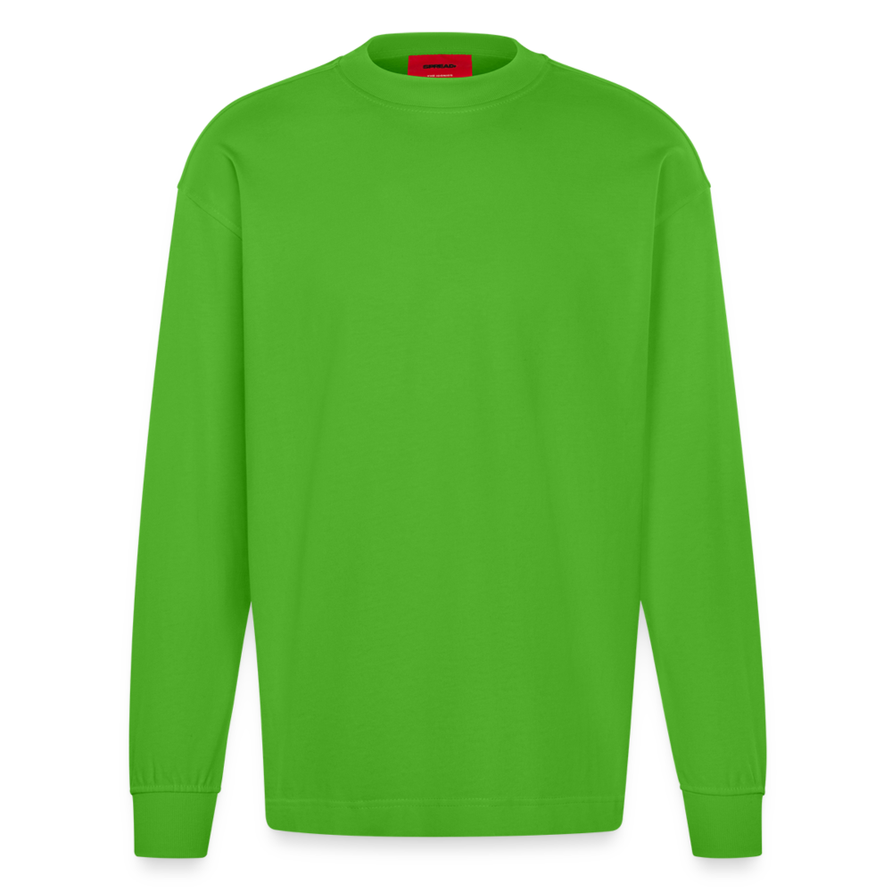 Heavyweight Oversized Organic Longsleeve Shirt Made in EU - Apple Neon