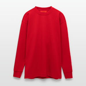 Heavyweight Oversized Organic Longsleeve Shirt Made in EU - red