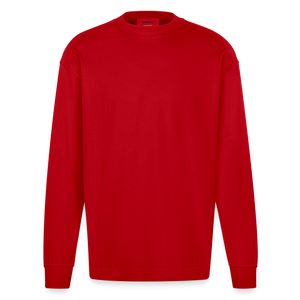 Heavyweight Oversized Organic Longsleeve Shirt Made in EU - red