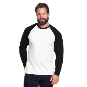 Men’s Long Sleeve Baseball T-Shirt - white/black