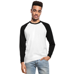 Men’s Long Sleeve Baseball T-Shirt - white/black