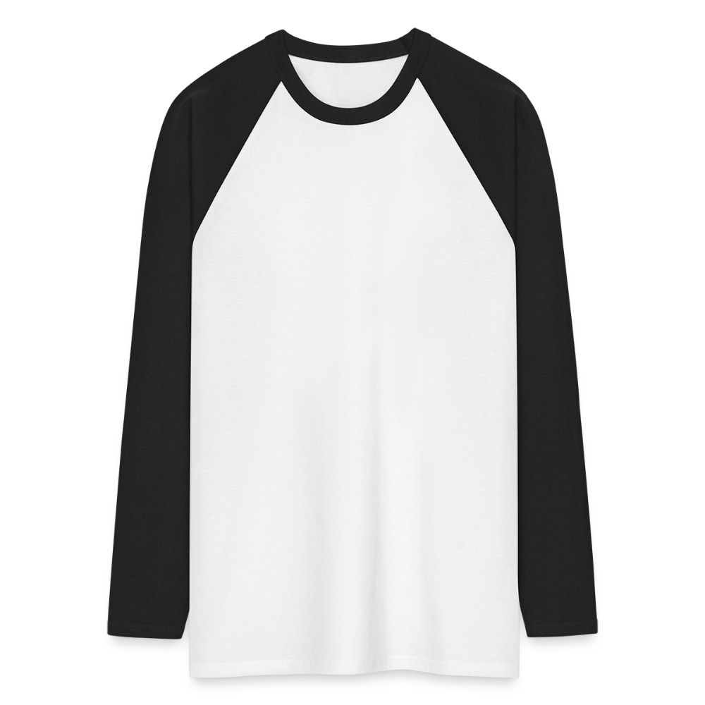 Men’s Long Sleeve Baseball T-Shirt - white/black