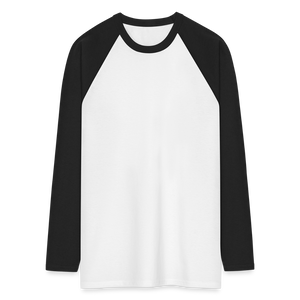 Men’s Long Sleeve Baseball T-Shirt - white/black