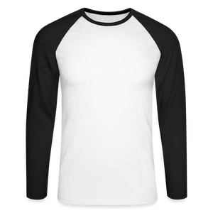 Men’s Long Sleeve Baseball T-Shirt - white/black