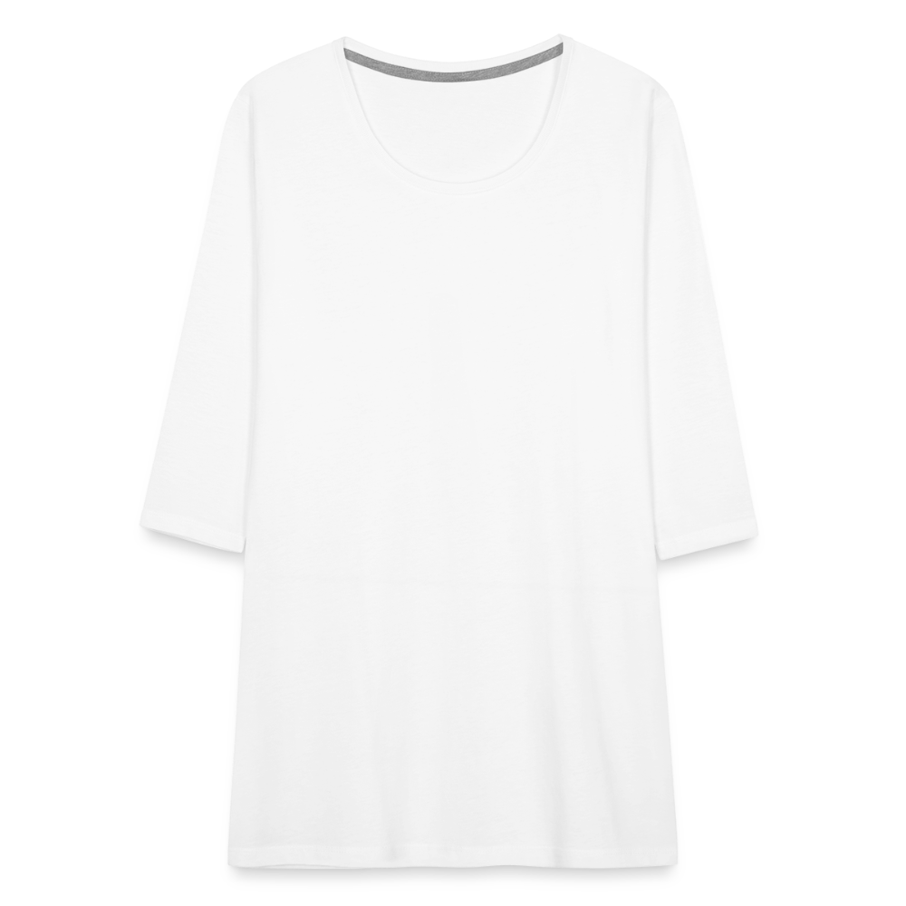 Women's Premium 3/4-Sleeve T-Shirt - white