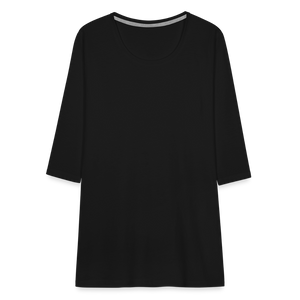 Women's Premium 3/4-Sleeve T-Shirt - black