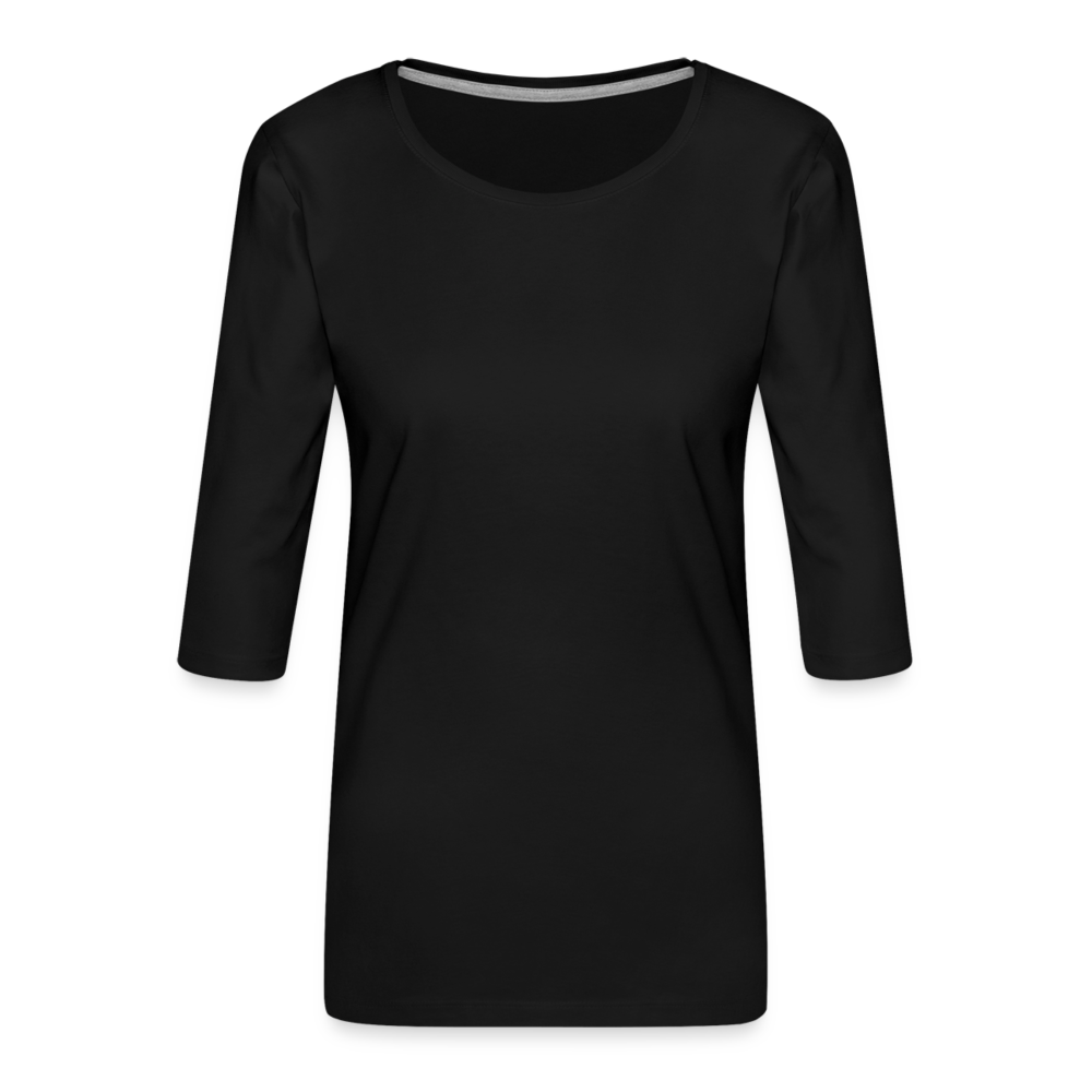 Women's Premium 3/4-Sleeve T-Shirt - black