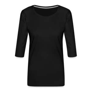 Women's Premium 3/4-Sleeve T-Shirt - black