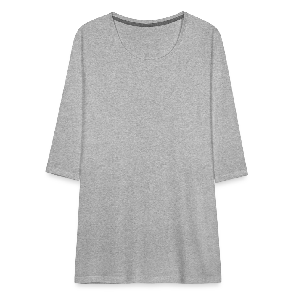 Women's Premium 3/4-Sleeve T-Shirt - heather grey