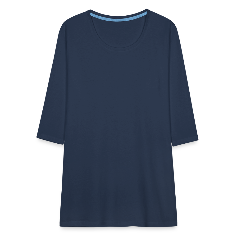 Women's Premium 3/4-Sleeve T-Shirt - navy