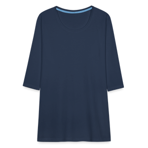 Women's Premium 3/4-Sleeve T-Shirt - navy