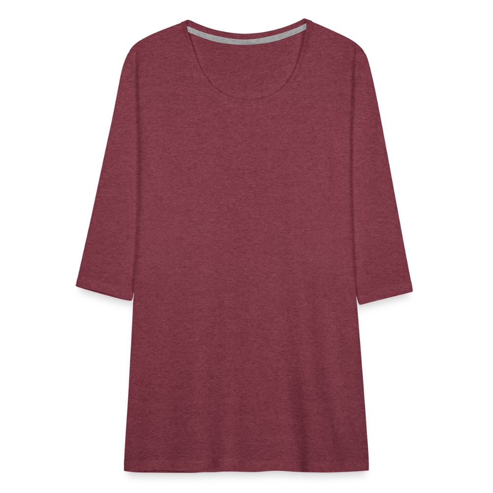 Women's Premium 3/4-Sleeve T-Shirt - heather burgundy