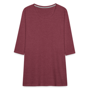 Women's Premium 3/4-Sleeve T-Shirt - heather burgundy