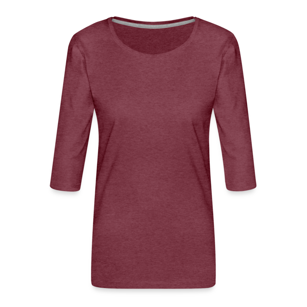 Women's Premium 3/4-Sleeve T-Shirt - heather burgundy