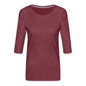 Women's Premium 3/4-Sleeve T-Shirt - heather burgundy