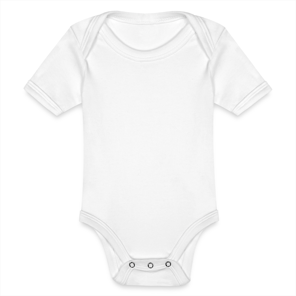 Organic Short-sleeved Baby Bodysuit - white