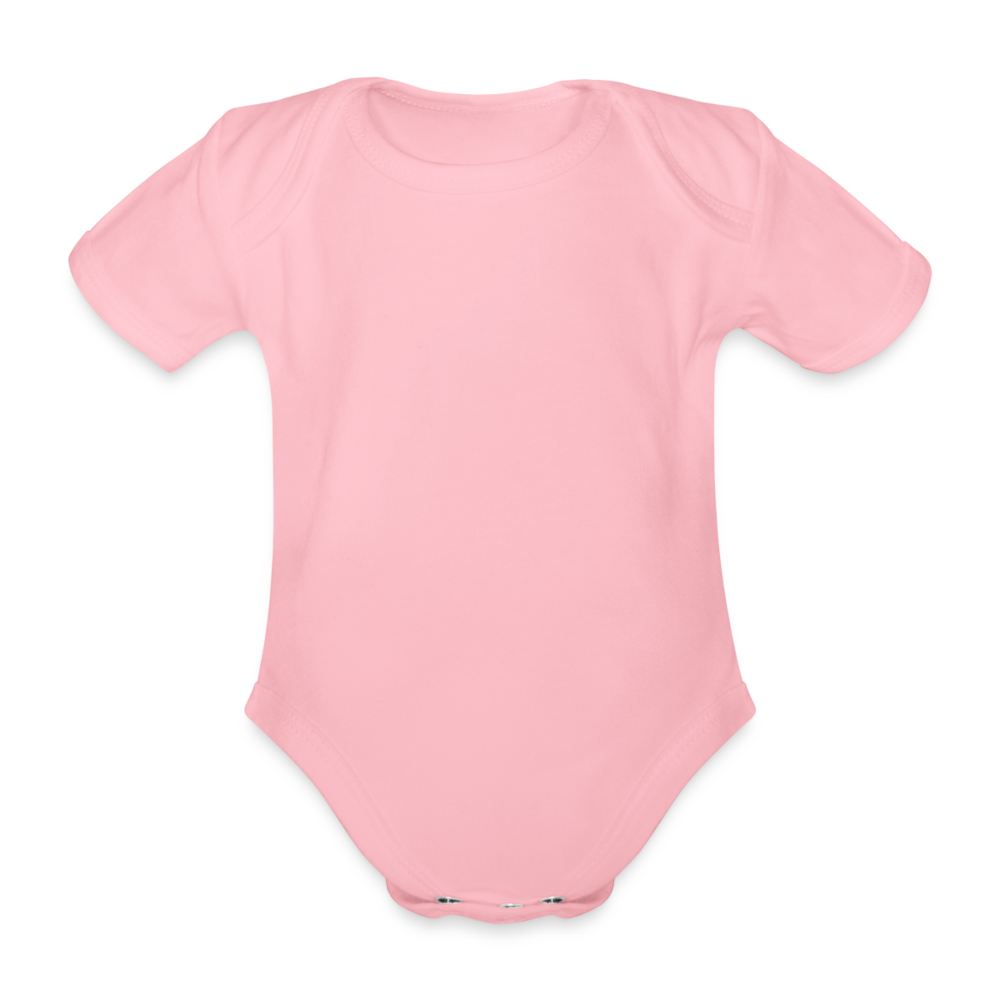 Organic Short-sleeved Baby Bodysuit - light pink