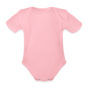 Organic Short-sleeved Baby Bodysuit - light pink