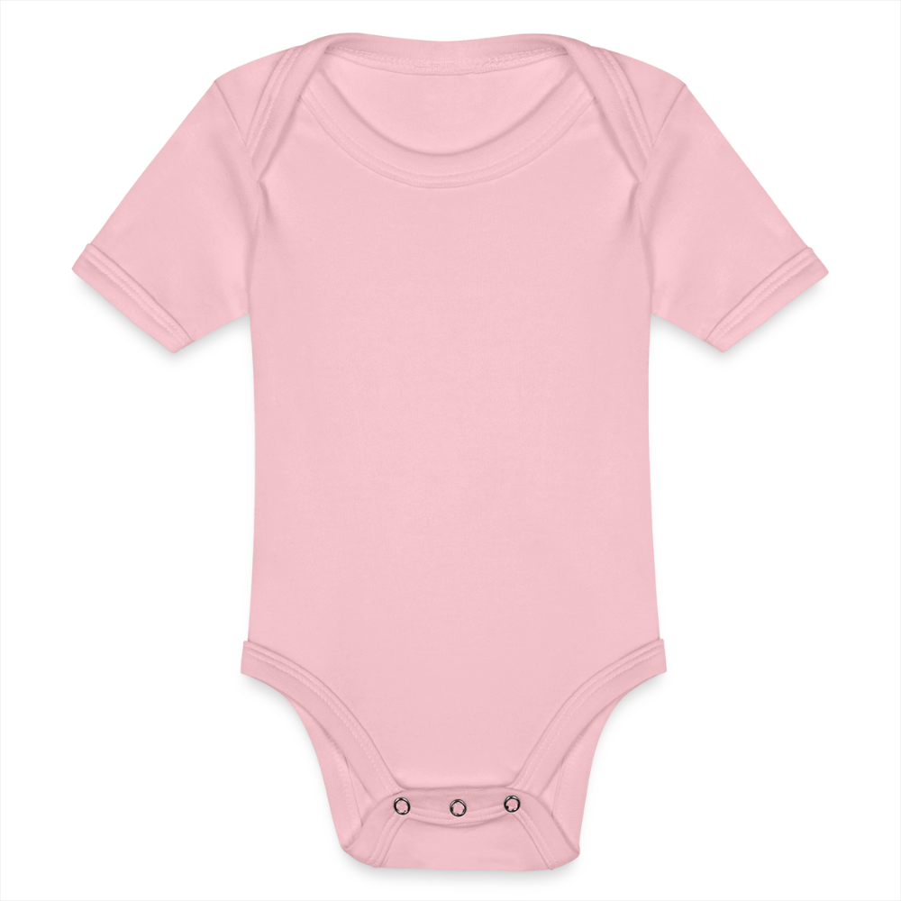 Organic Short-sleeved Baby Bodysuit - light pink