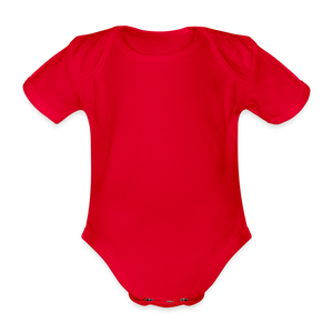 Organic Short-sleeved Baby Bodysuit - red