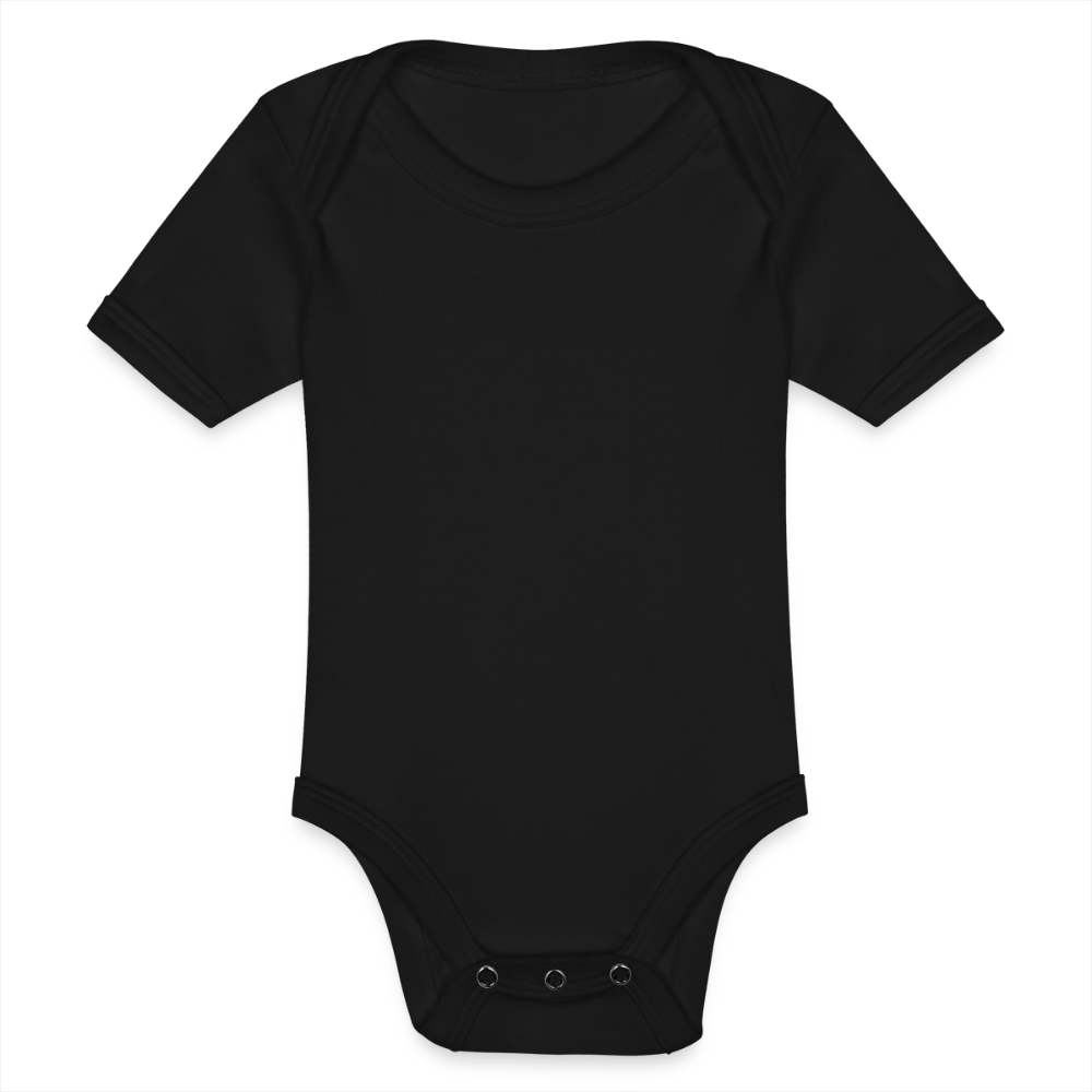 Organic Short-sleeved Baby Bodysuit - black