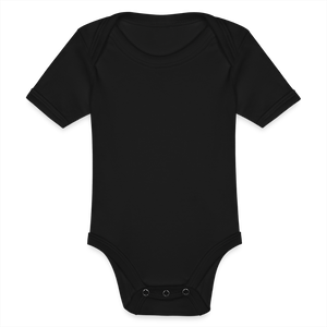 Organic Short-sleeved Baby Bodysuit - black