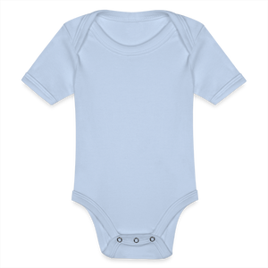 Organic Short-sleeved Baby Bodysuit - sky