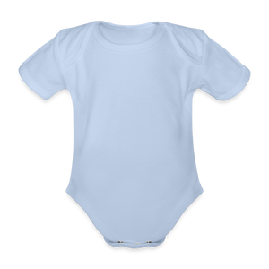 Organic Short-sleeved Baby Bodysuit - sky