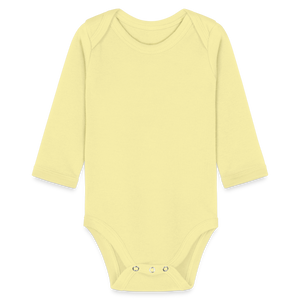 Organic Longsleeve Baby Bodysuit - washed yellow