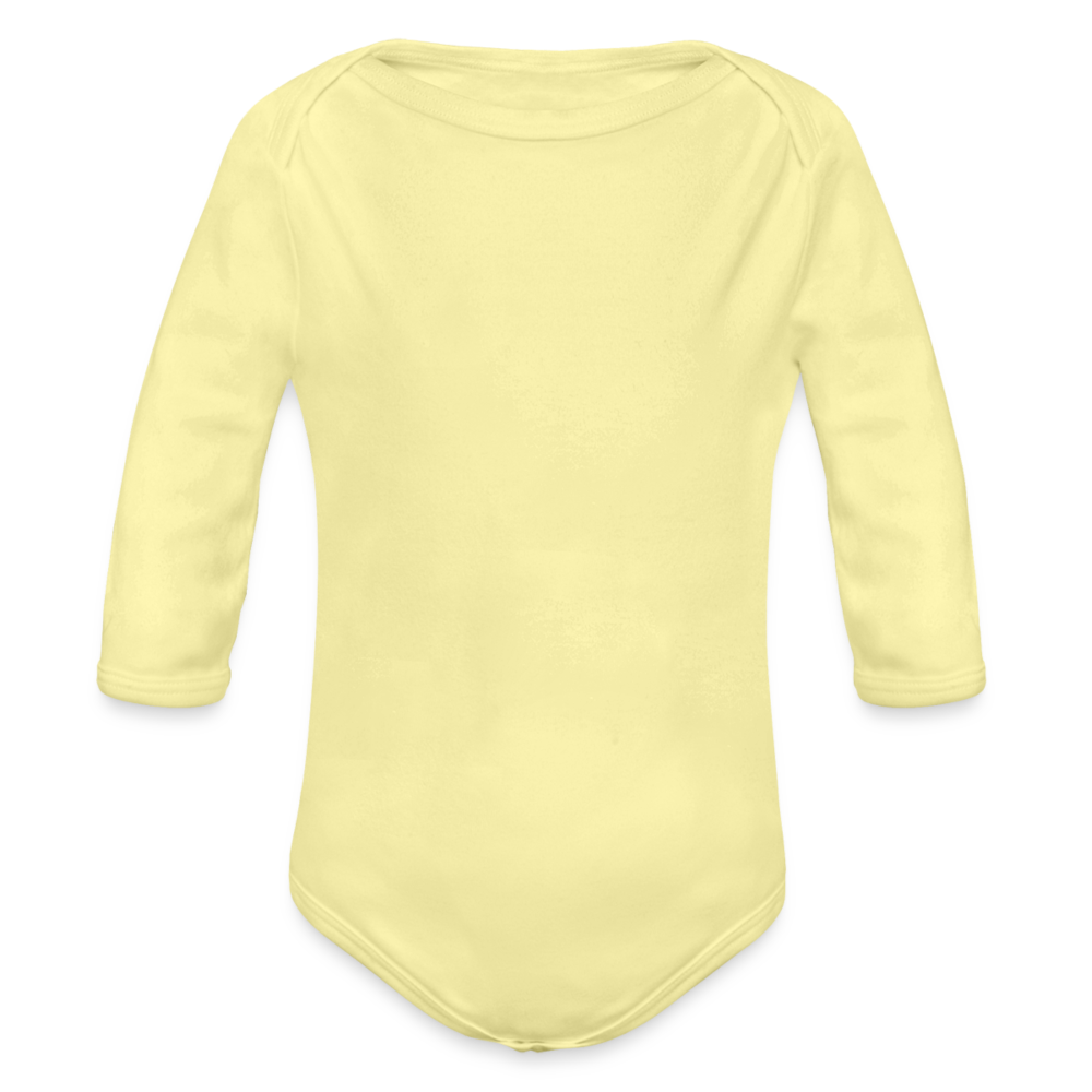 Organic Longsleeve Baby Bodysuit - washed yellow