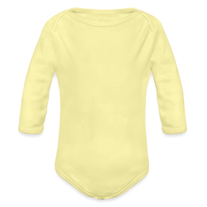 Organic Longsleeve Baby Bodysuit - washed yellow